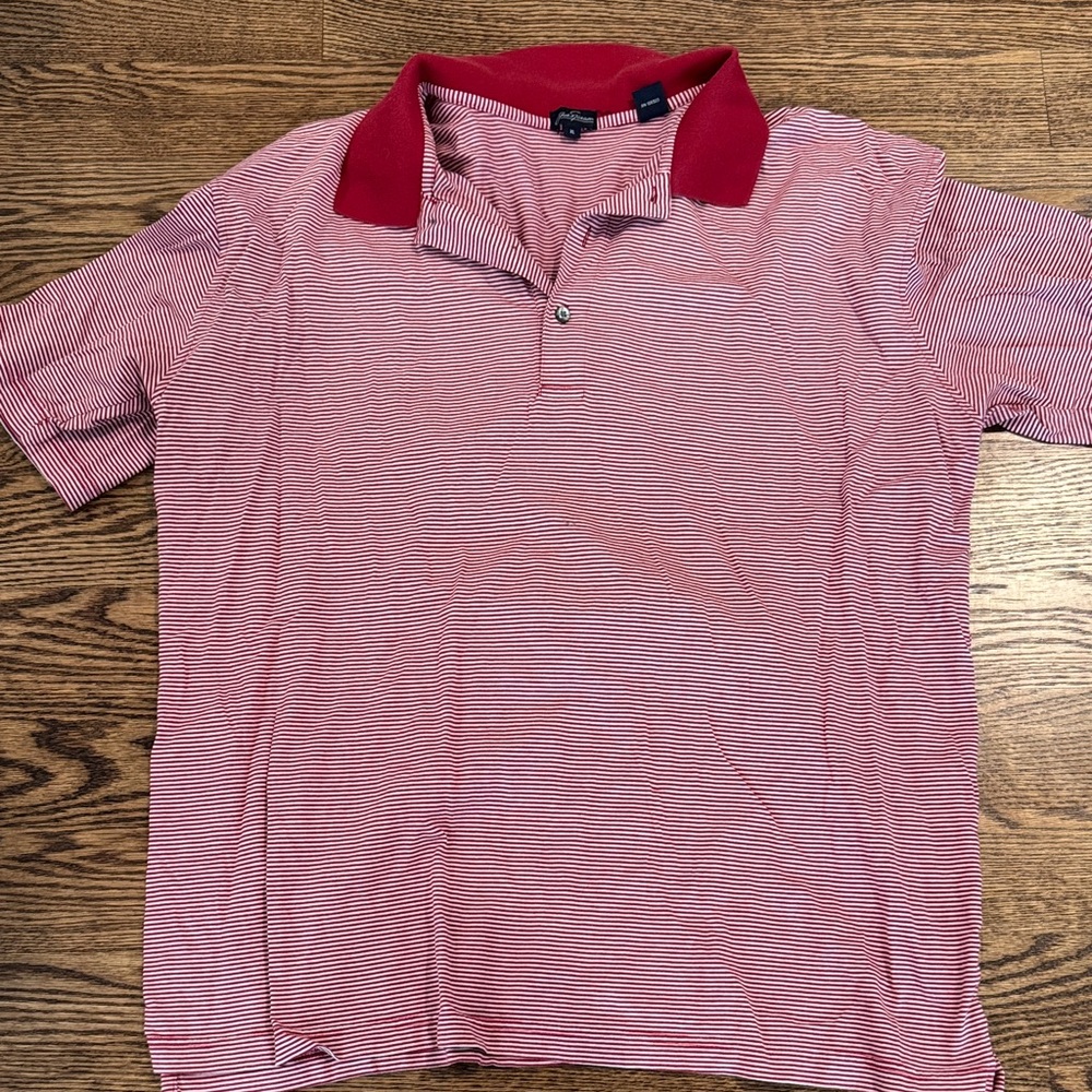 Jack Nicklaus Red Striped Polo Shirt